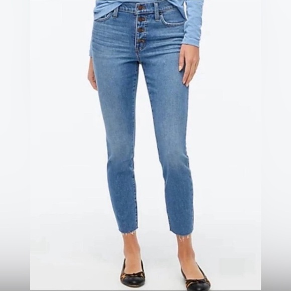 J. Crew Factory Denim - J.Crew High Rise Skinny Raw Hem Jean